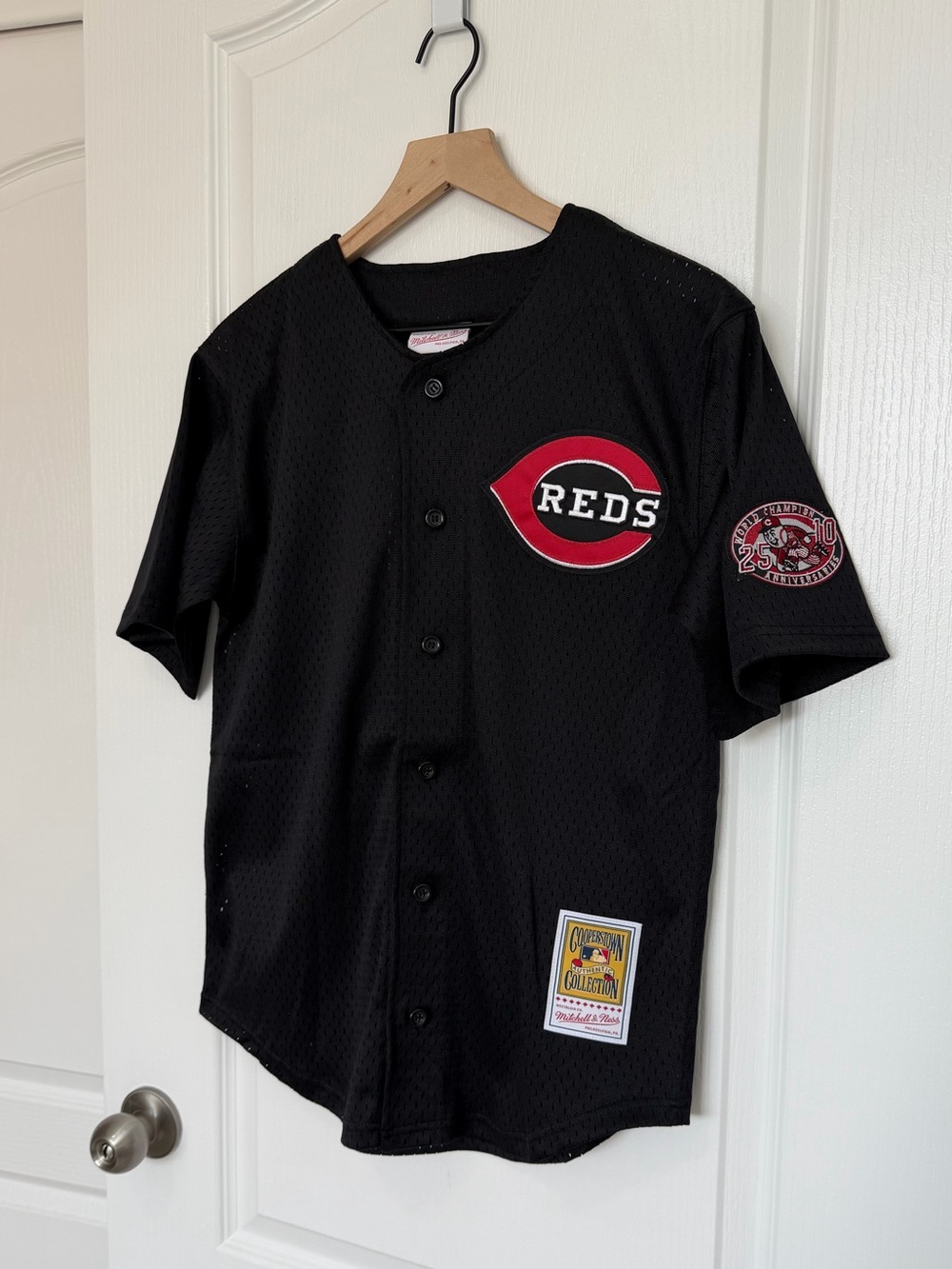 Mitchell & Ness Cincinnati Reds Black Jersey L